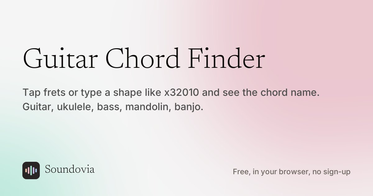 Guitar Chord Finder: Tap the Frets and Get the Chord Name