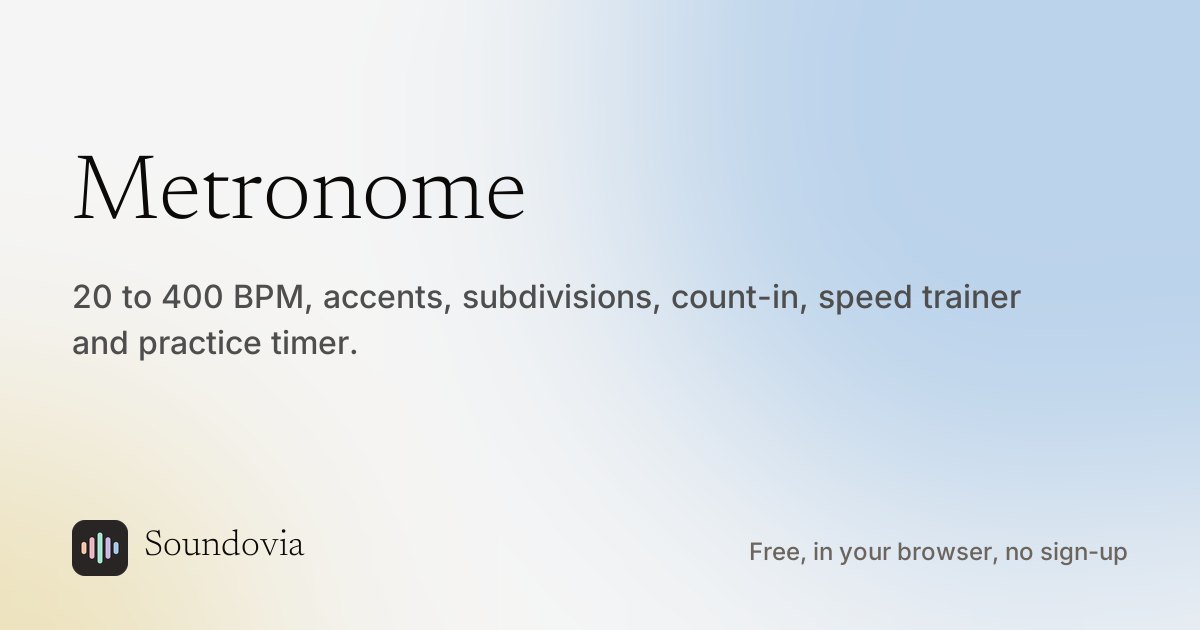 Metronome Online: Free Metronome with Accents and Speed Trainer